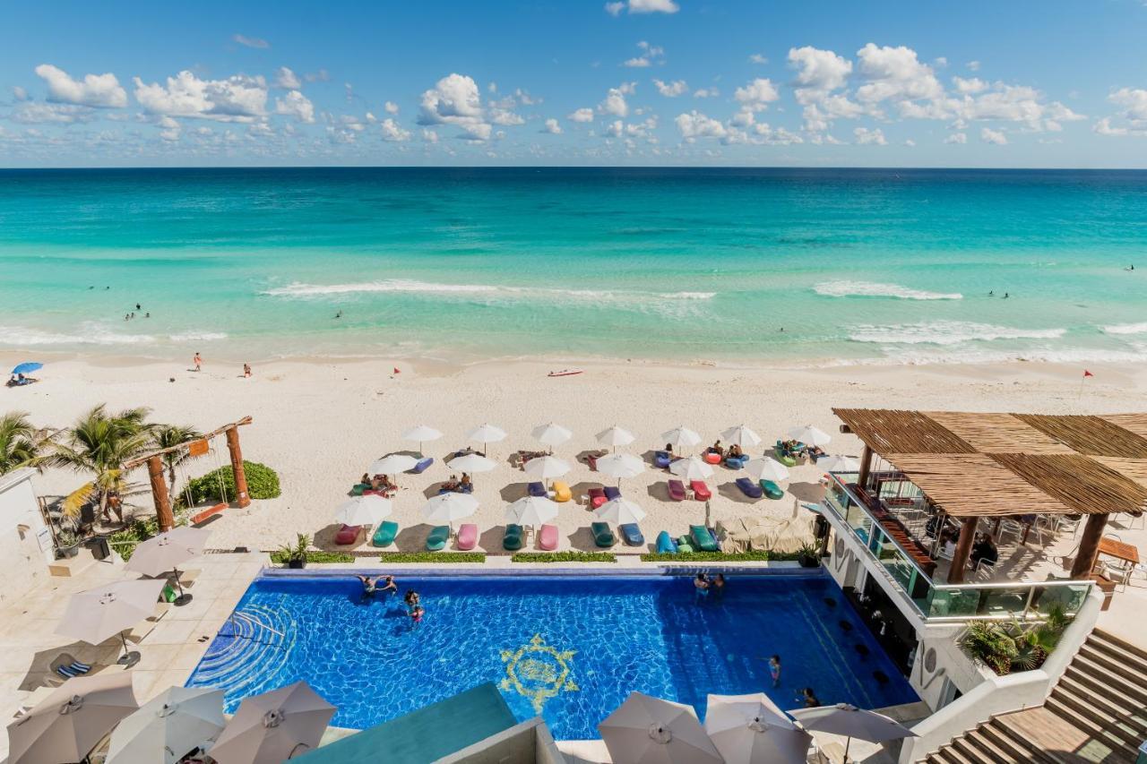 *Turquoise Escape- Beachfront Studio By Casa Paraiso* Cancún Exterior foto